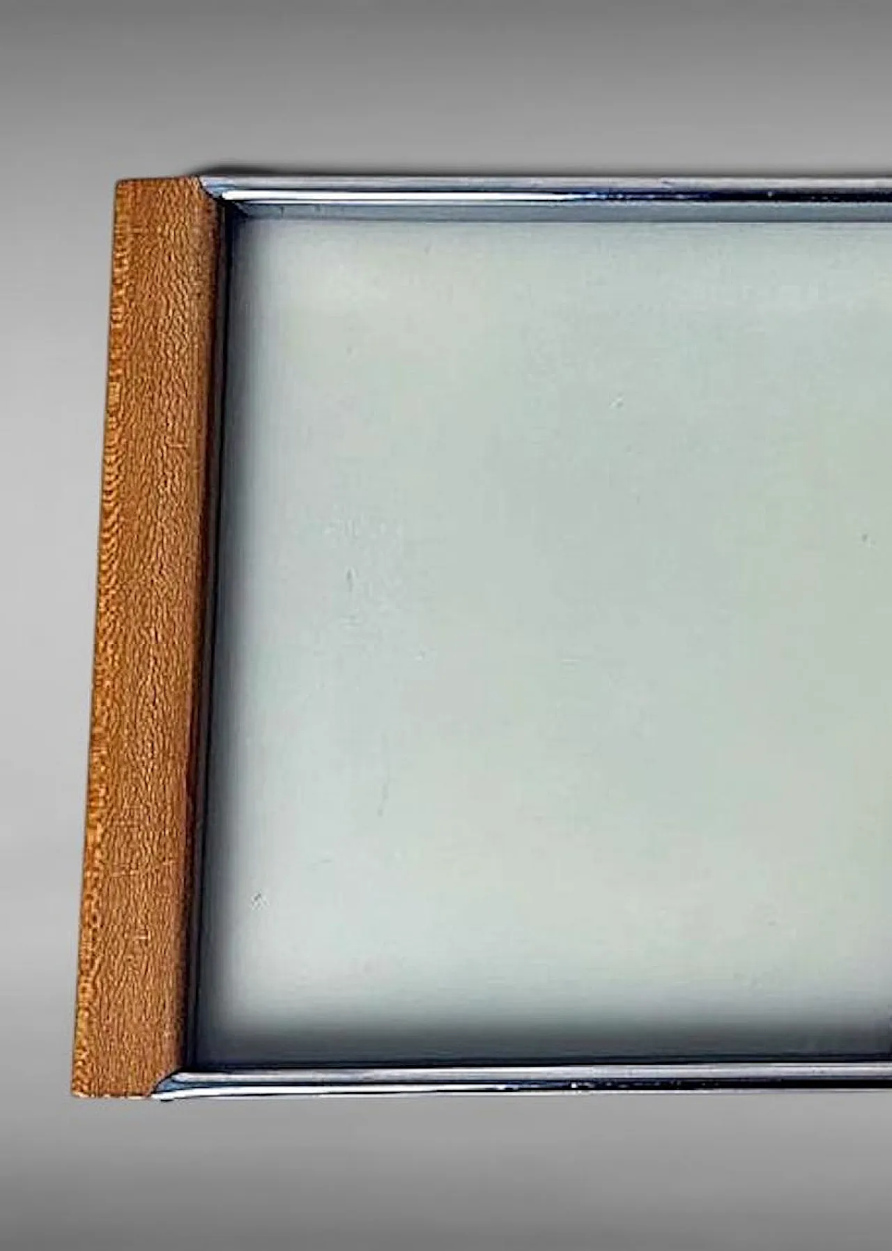 Art Deco opaline glass tray with reverse-painted decoration, 1950s 13