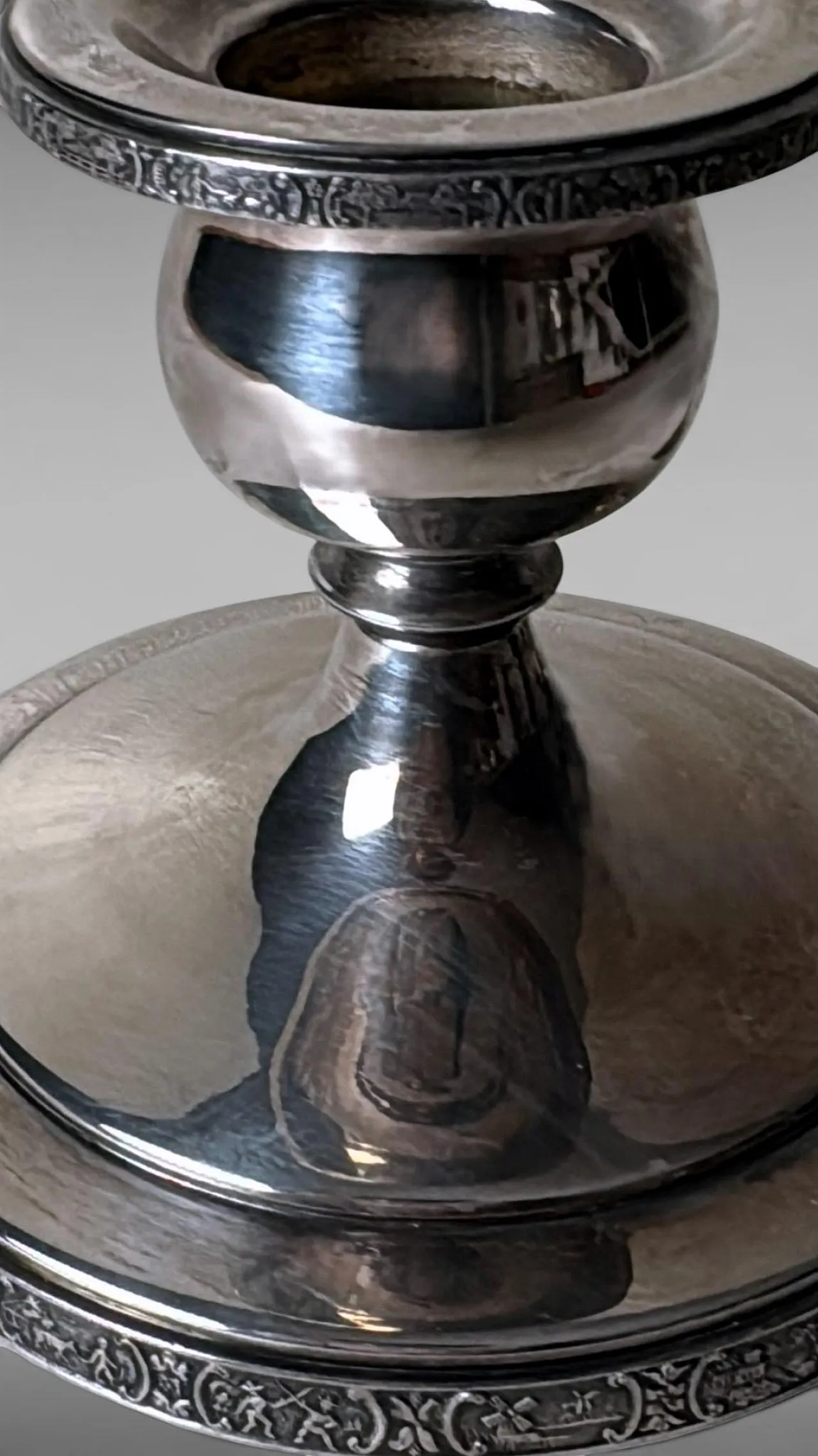 Coppia di candelabri in argento Dutchardt di Bernard Rice, anni '50 13