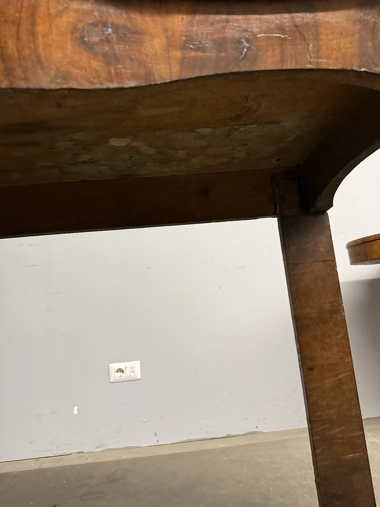 Console in in solid walnut, 19th century 5