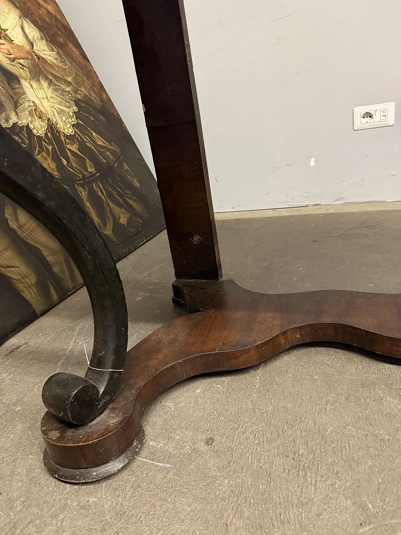 Console in in solid walnut, 19th century 7