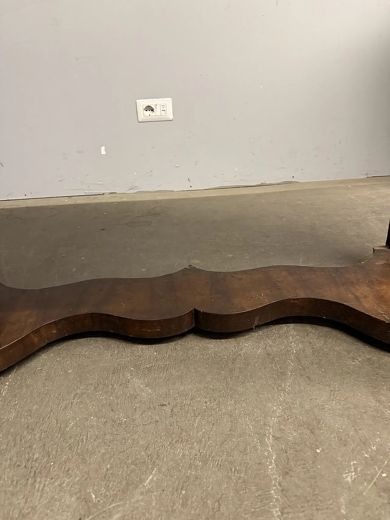 Console in in solid walnut, 19th century 8