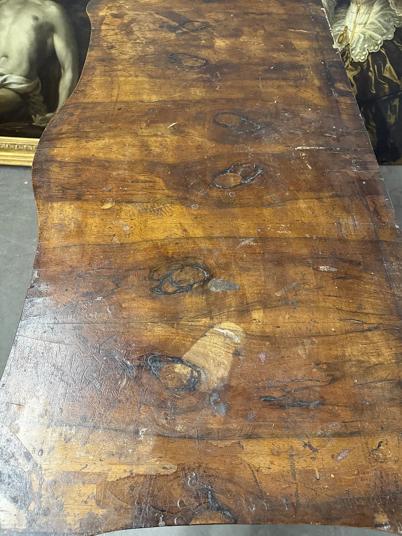 Console in in solid walnut, 19th century 14