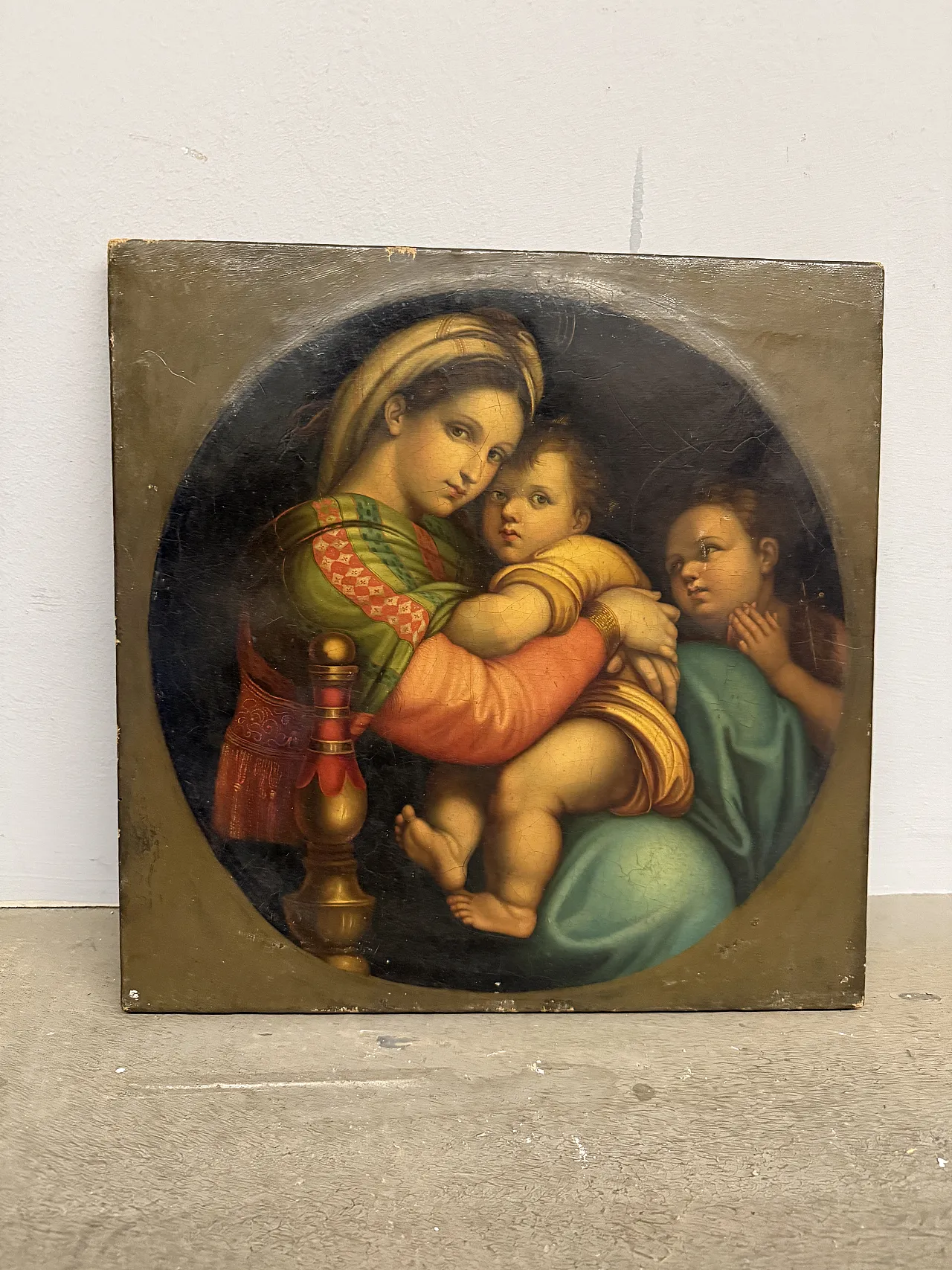 Madonna of the chair, oil on canvas, 19th century 1