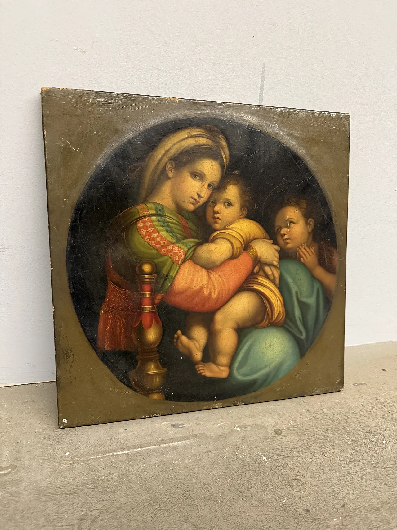 Madonna of the chair, oil on canvas, 19th century 2