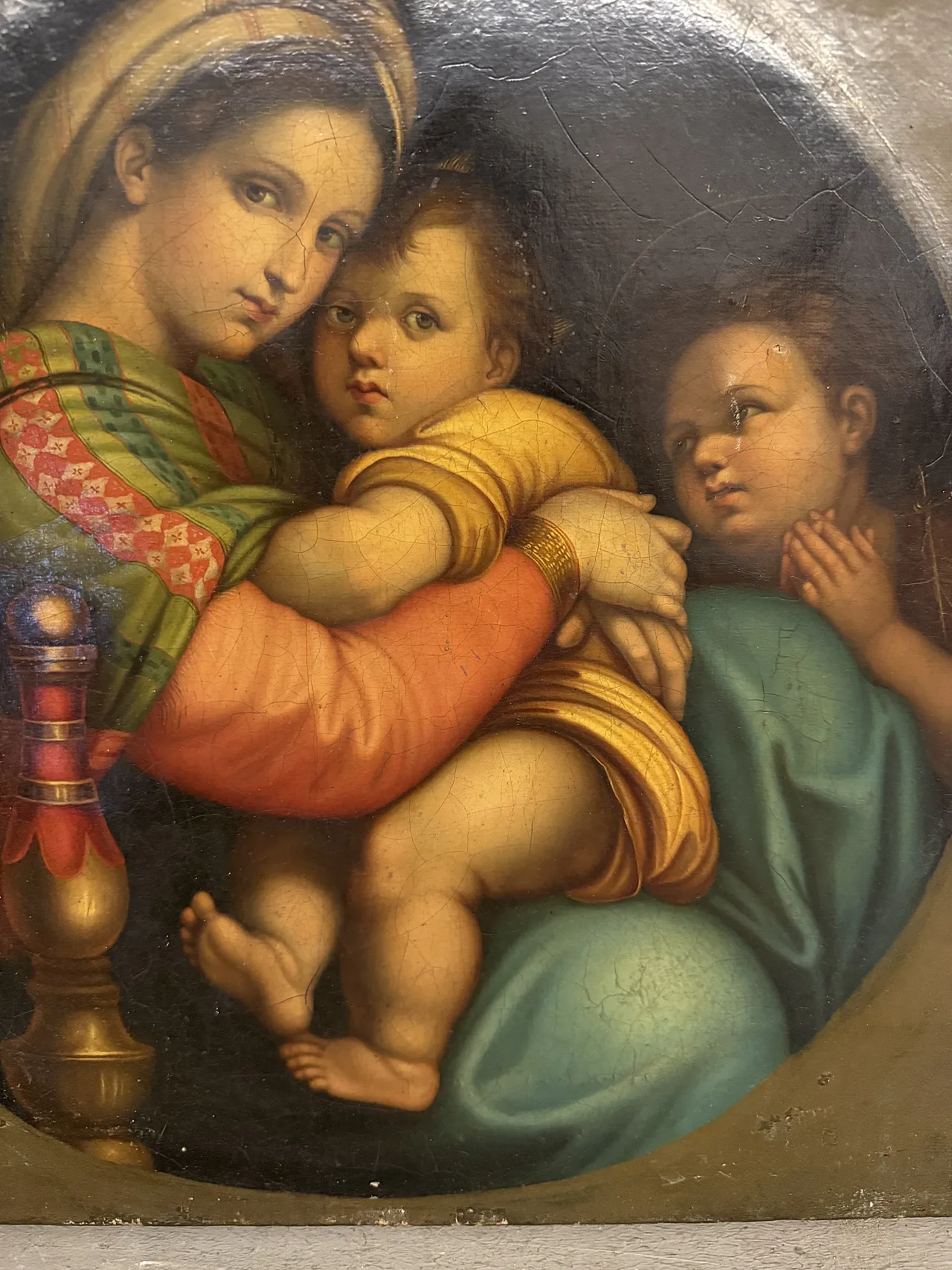 Madonna of the chair, oil on canvas, 19th century 4