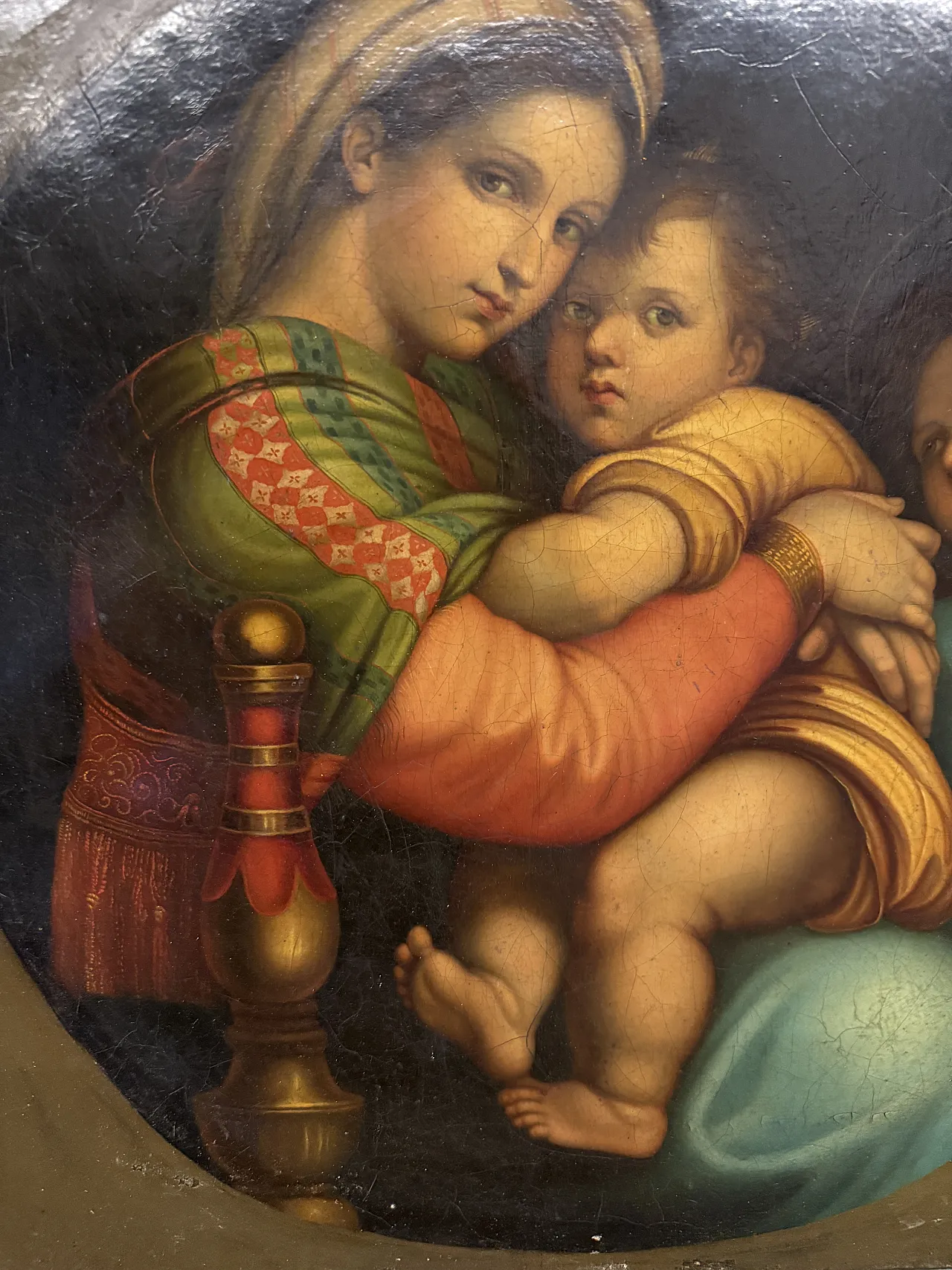 Madonna of the chair, oil on canvas, 19th century 5