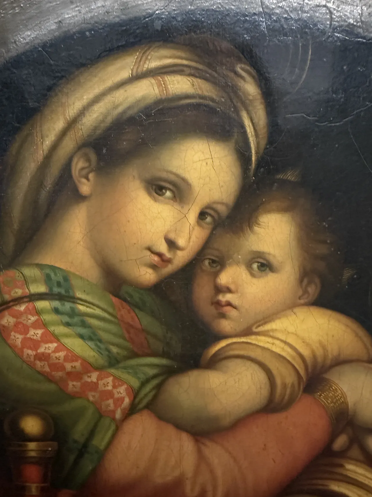 Madonna of the chair, oil on canvas, 19th century 9
