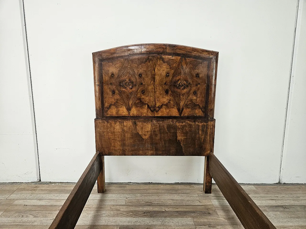 1940s Tuscan Art Deco single bed in briarwood 2