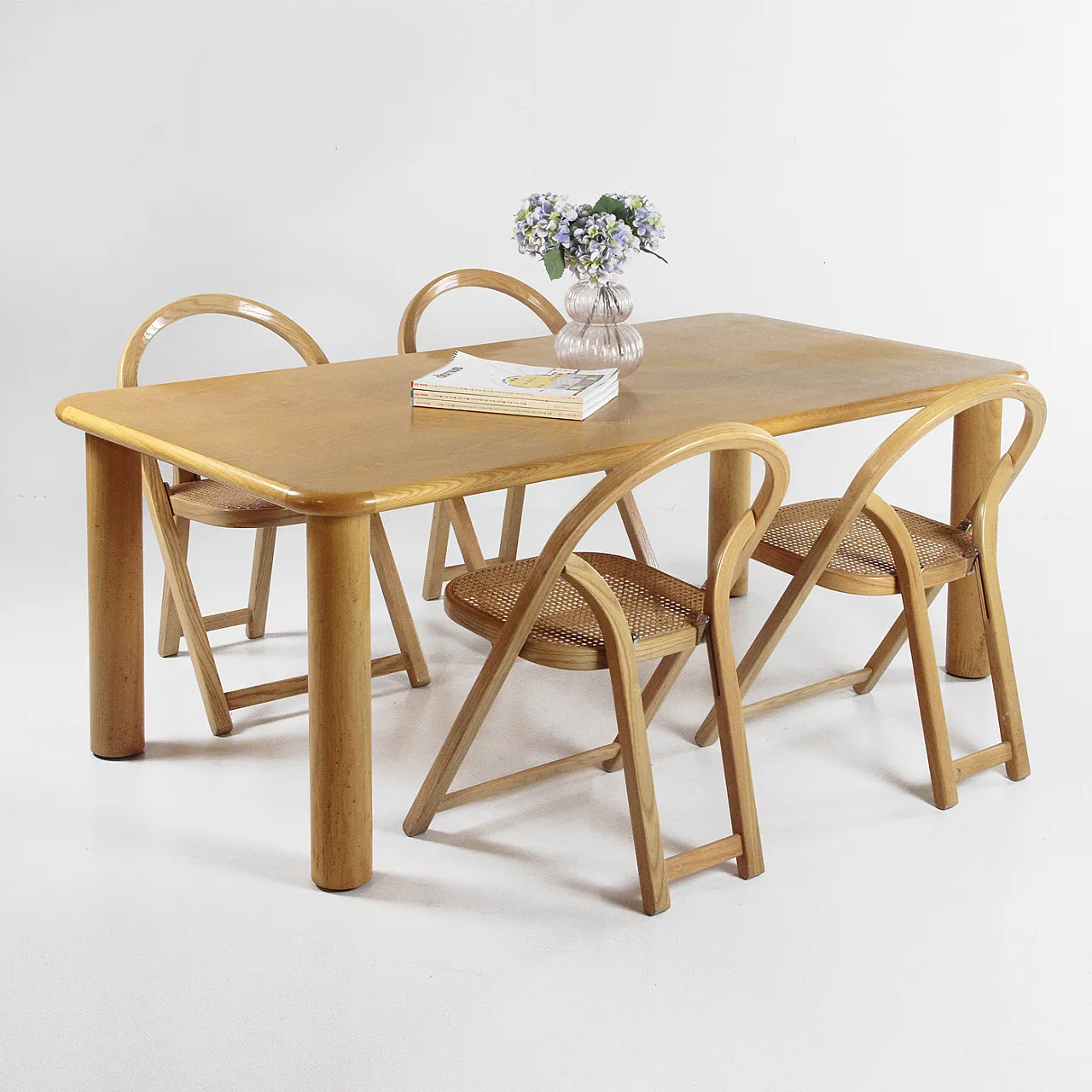 Wooden dining table, 1980s 14