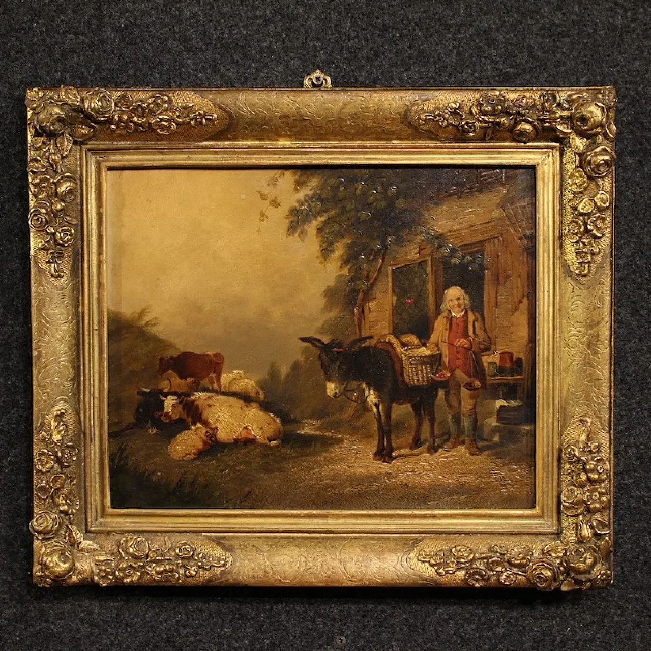 English country scene painting, 1866 1