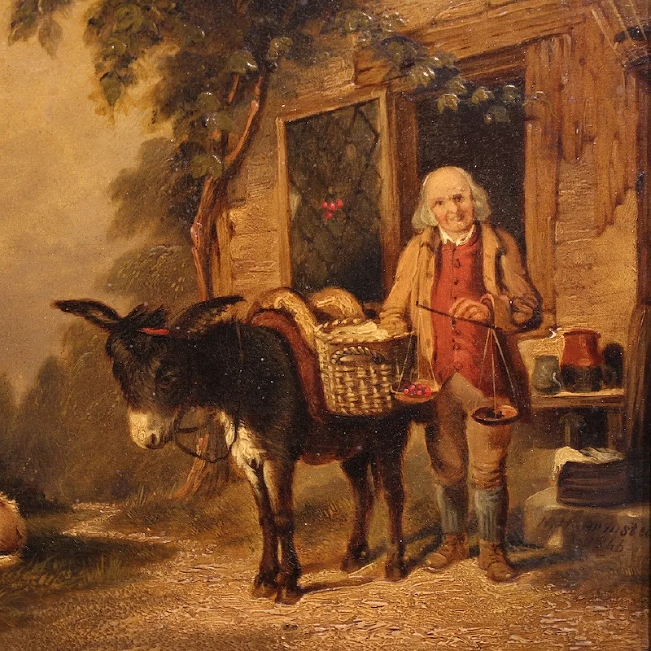 English country scene painting, 1866 4