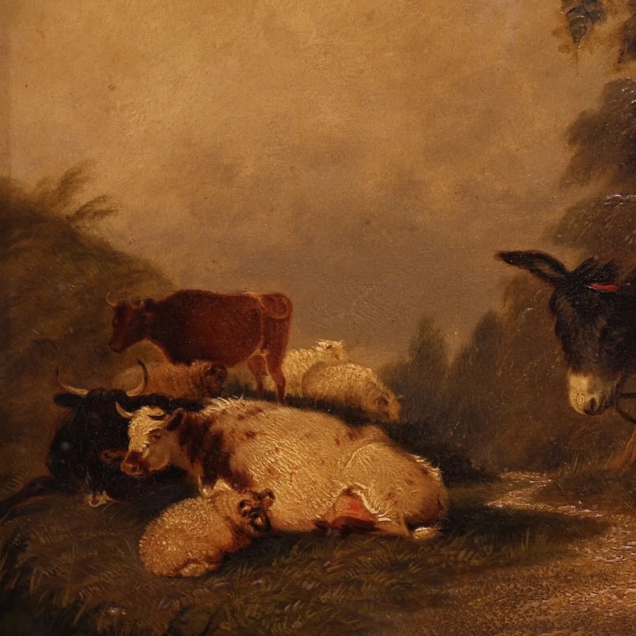 English country scene painting, 1866 6