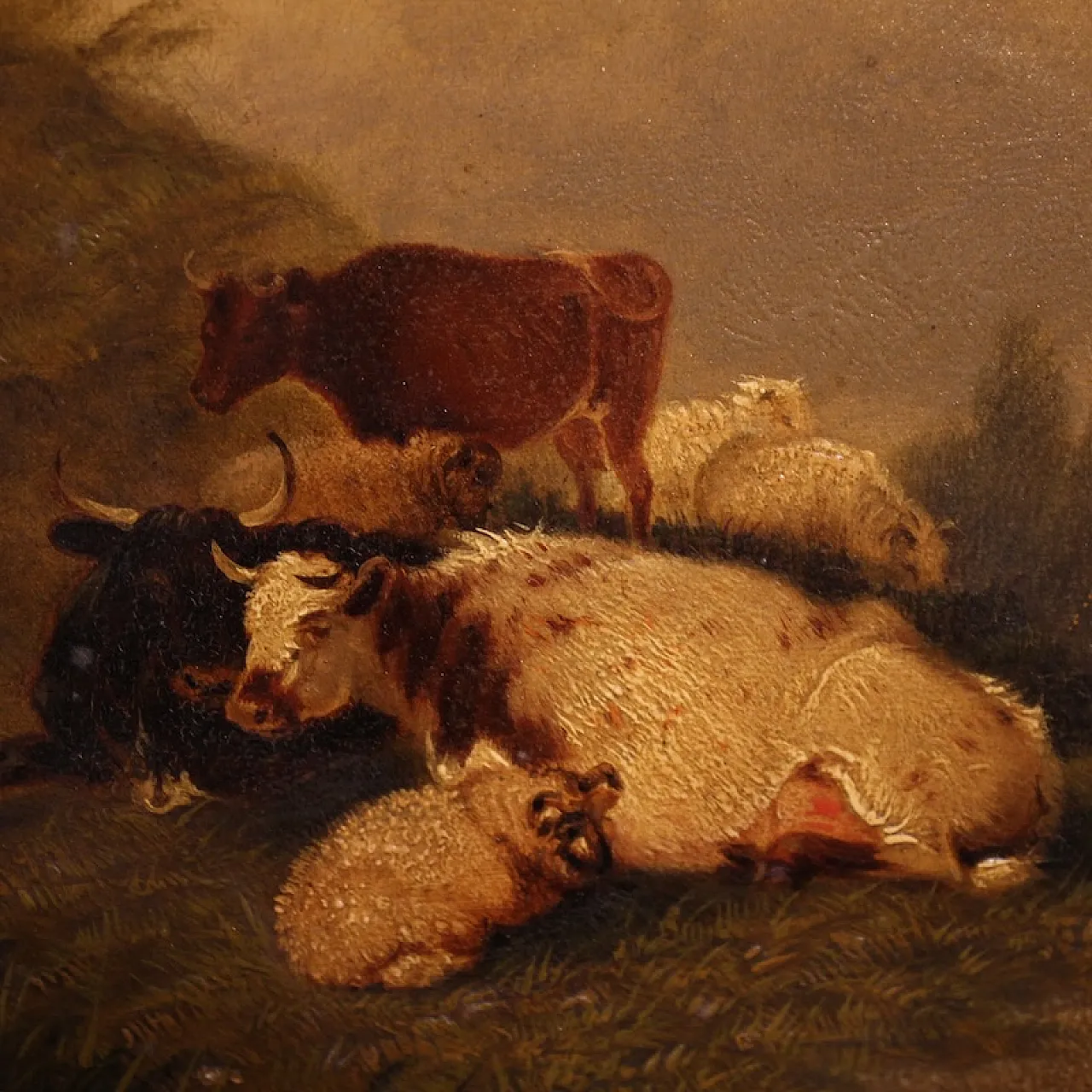 English country scene painting, 1866 12