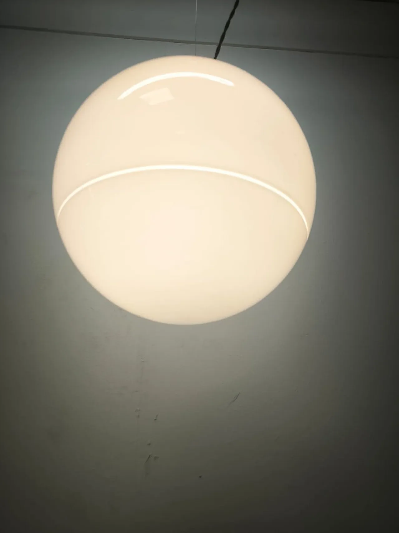 Lampada a sospensione Leucos in ottone di Roberto Pamio, anni '80 2
