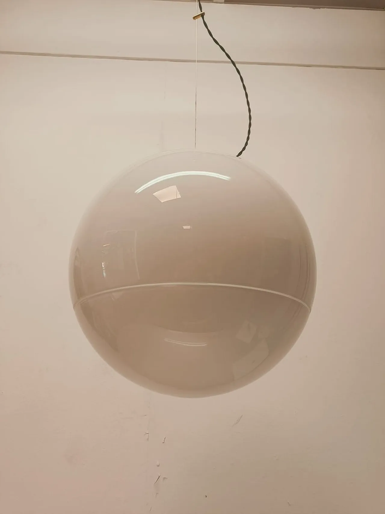Lampada a sospensione Leucos in ottone di Roberto Pamio, anni '80 10