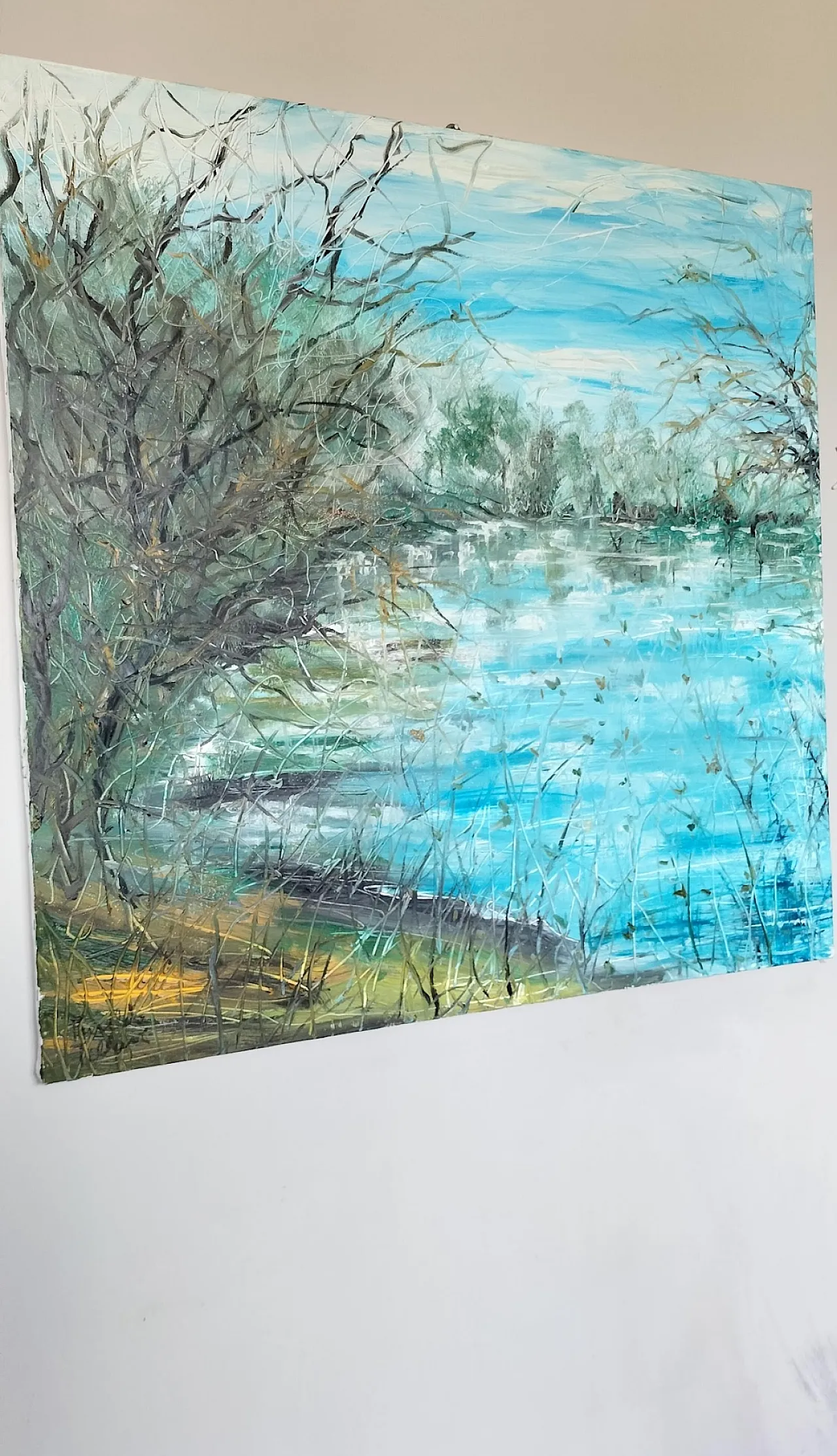 Material lake landscape by Tellaroli, 2000s 2