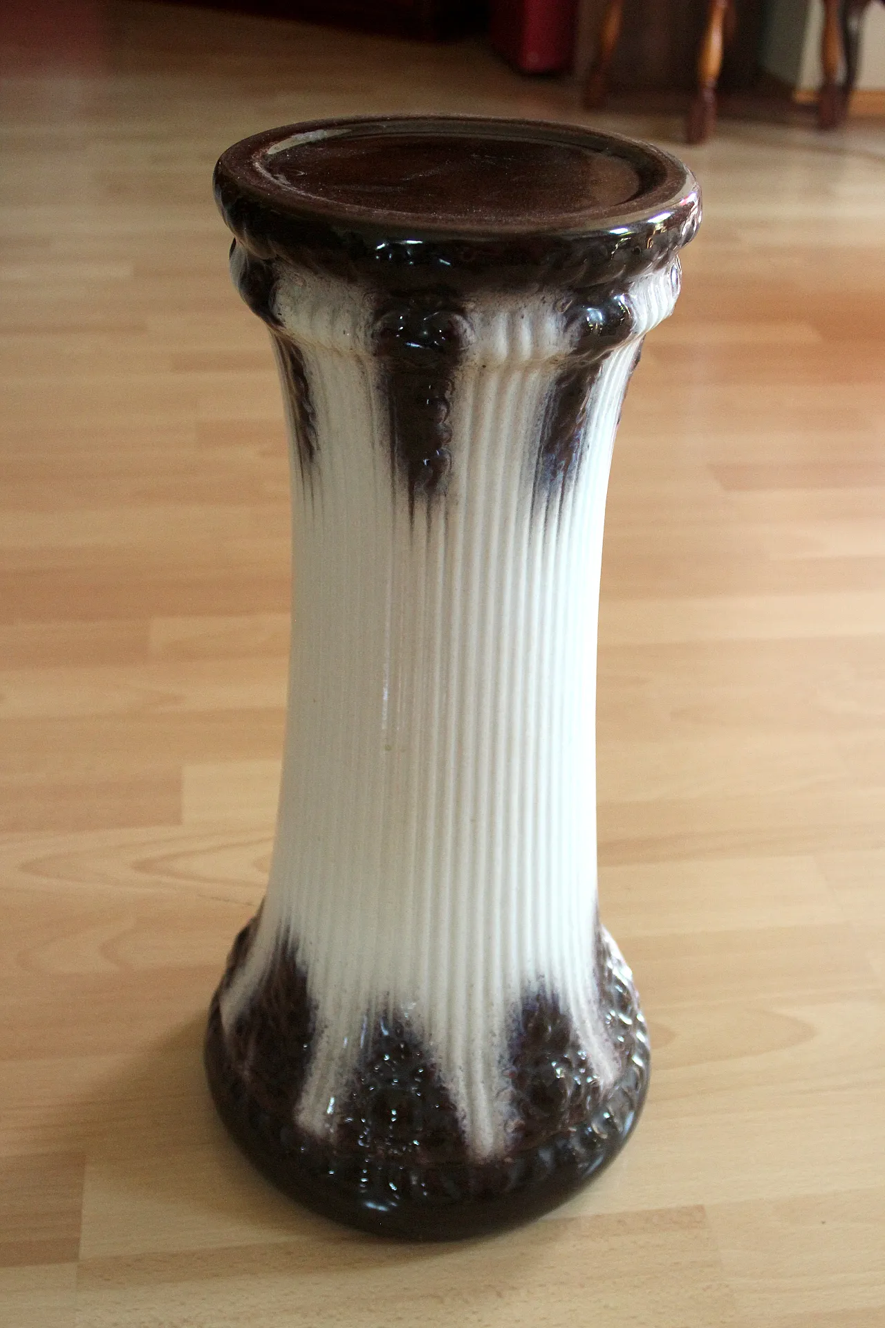 Mid Century ceramic flower column, plant stand, 70s 2