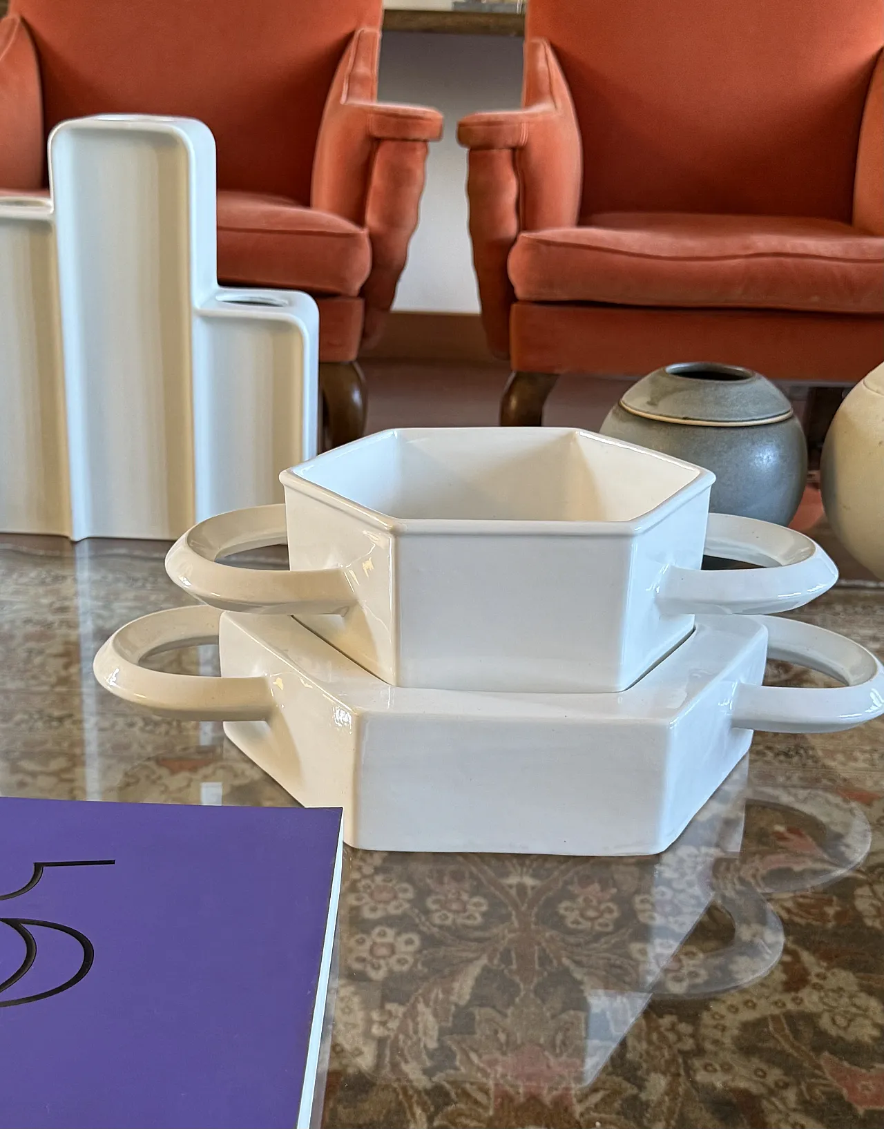 Sergio Asti, centrotavola ceramica, Gabbianelli Italia, 1970 circa 5