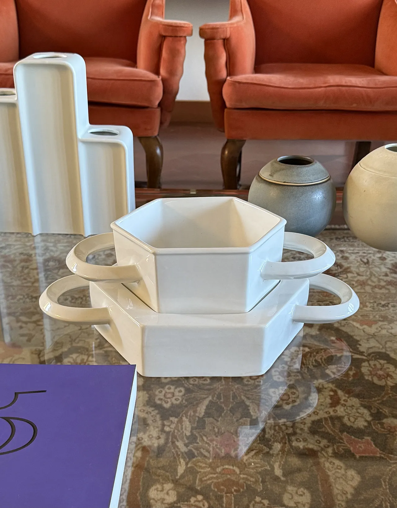 Sergio Asti, centrotavola ceramica, Gabbianelli Italia, 1970 circa 7