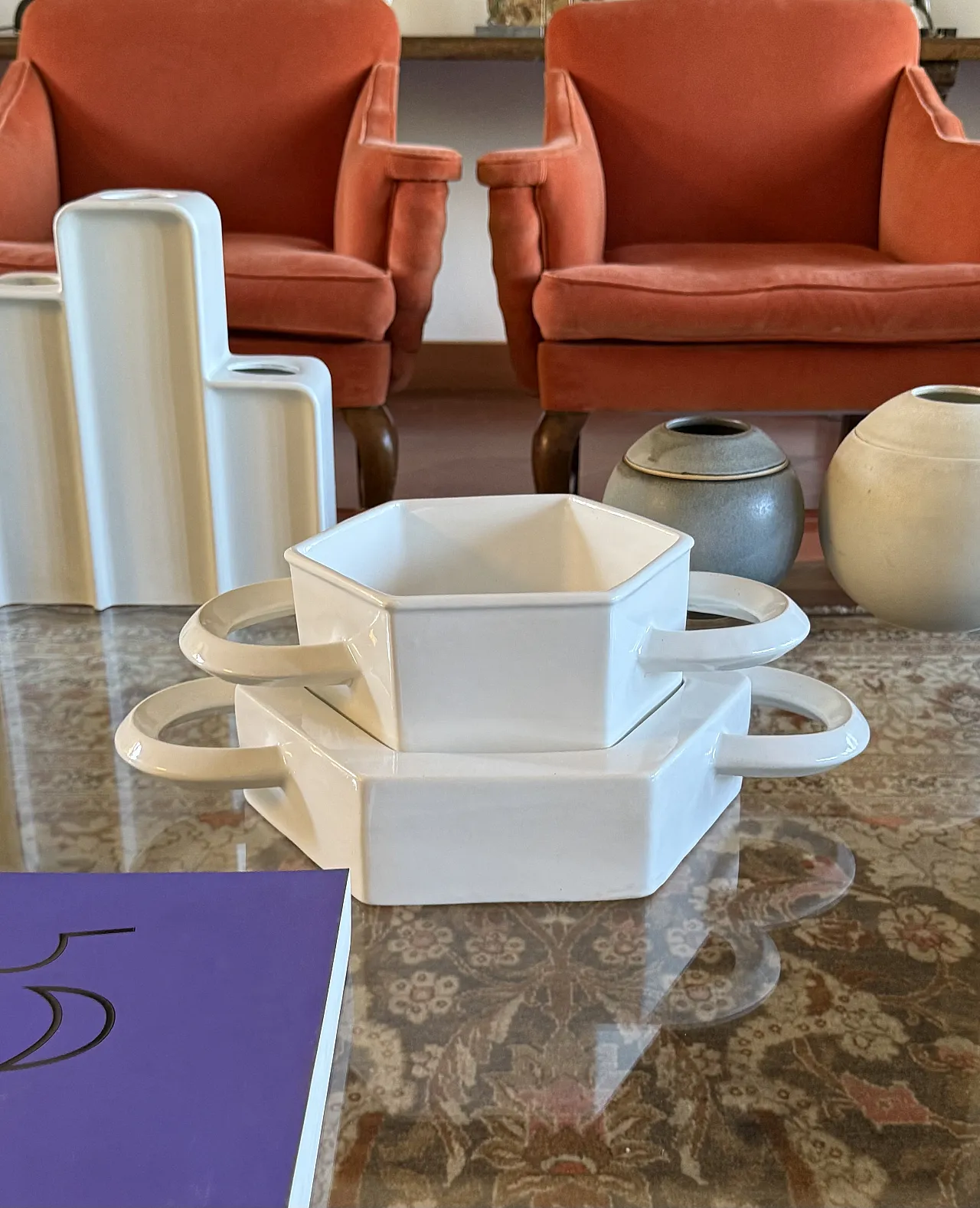 Sergio Asti, centrotavola ceramica, Gabbianelli Italia, 1970 circa 8