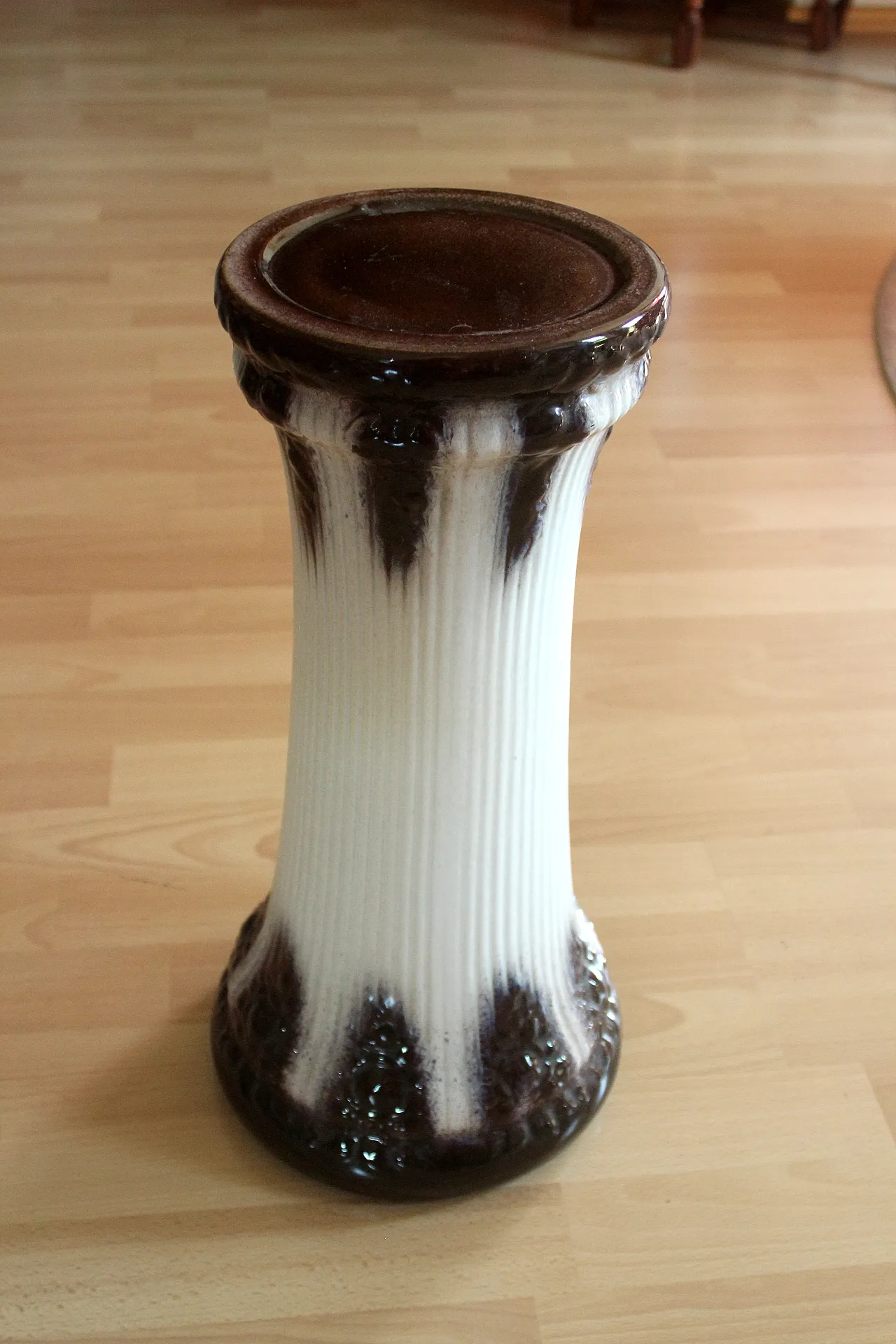 Mid Century ceramic flower column, plant stand, 70s 3
