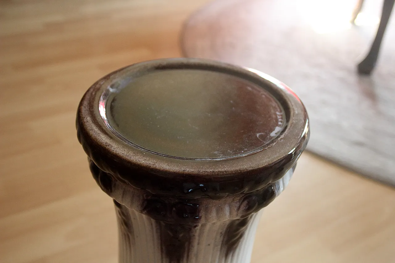 Mid Century ceramic flower column, plant stand, 70s 7