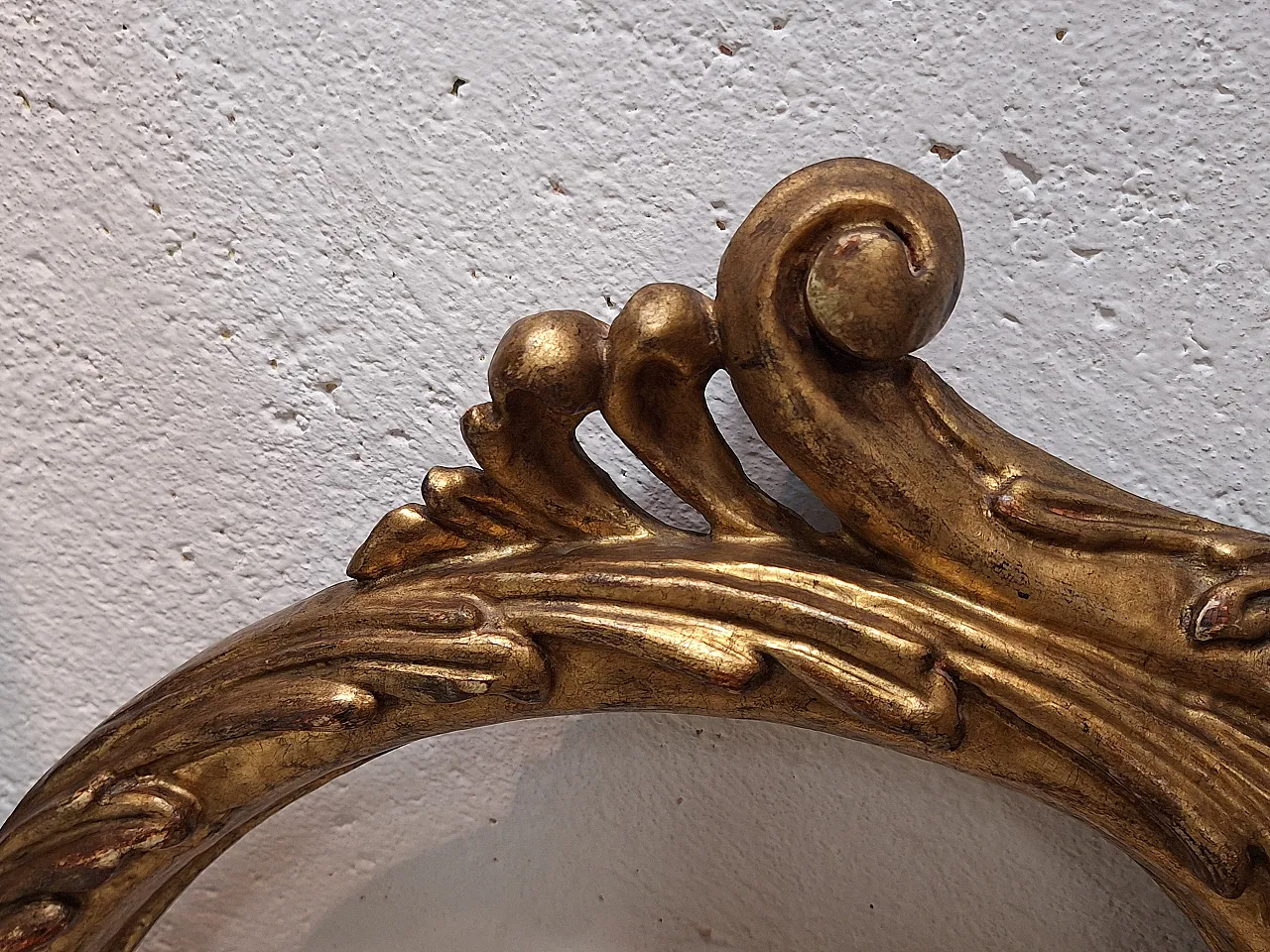 Baroque style headboard in carved and gilded wood, 19th century 4