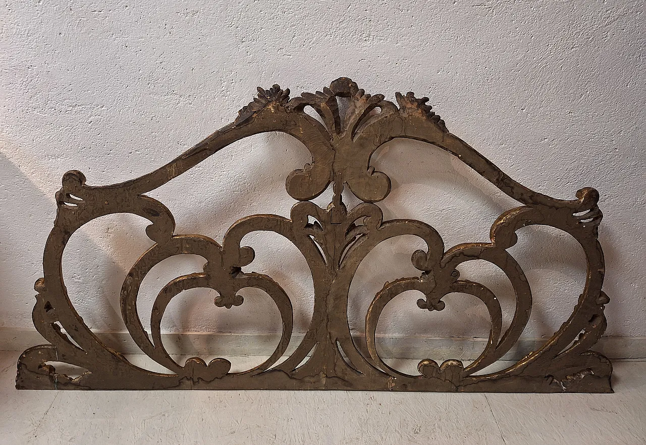 Baroque style headboard in carved and gilded wood, 19th century 26