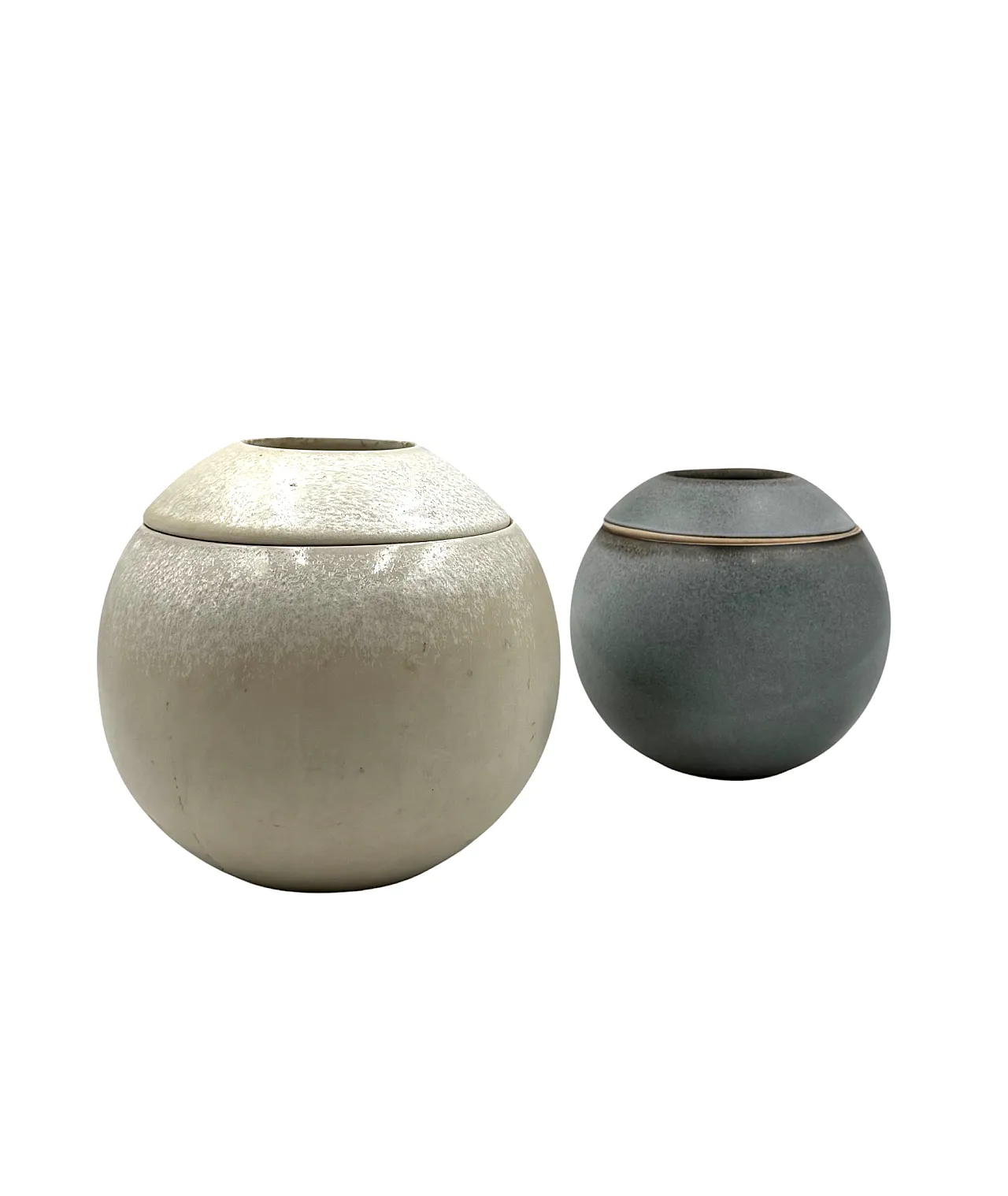 Pair of Mid-century Modern stoneware vases by Franco Bucci, 1960 1