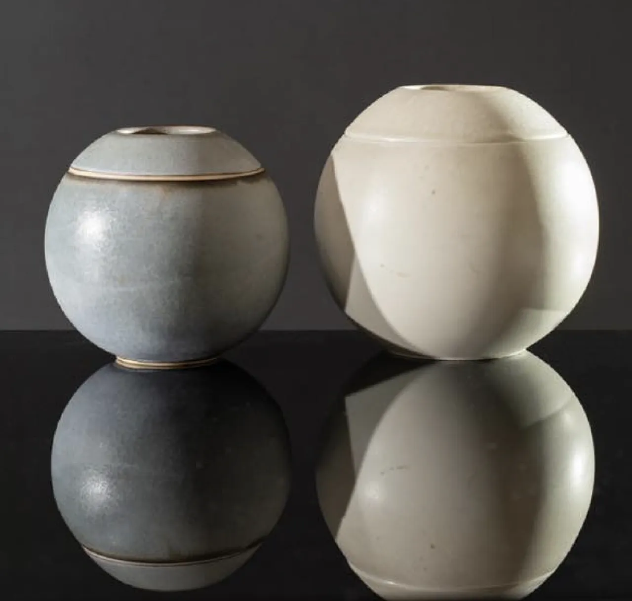 Pair of Mid-century Modern stoneware vases by Franco Bucci, 1960 2