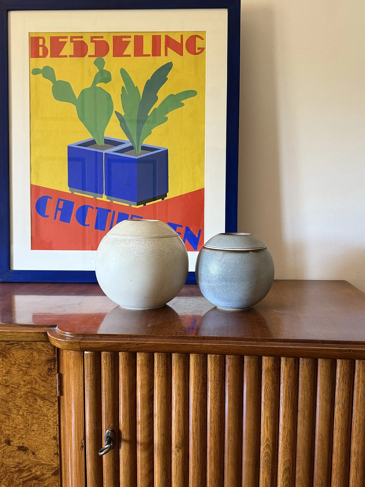 Pair of Mid-century Modern stoneware vases by Franco Bucci, 1960 3