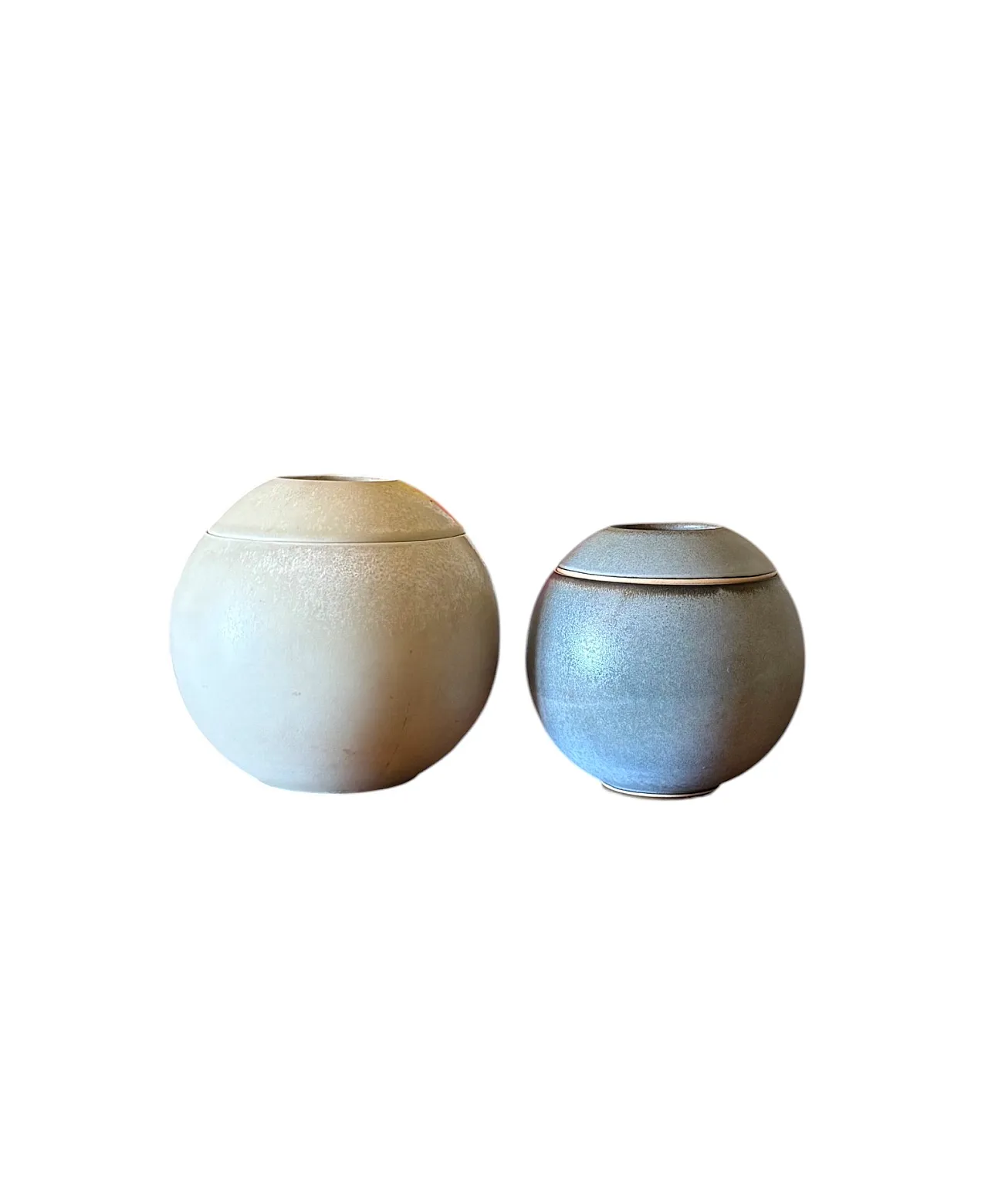 Pair of Mid-century Modern stoneware vases by Franco Bucci, 1960 4