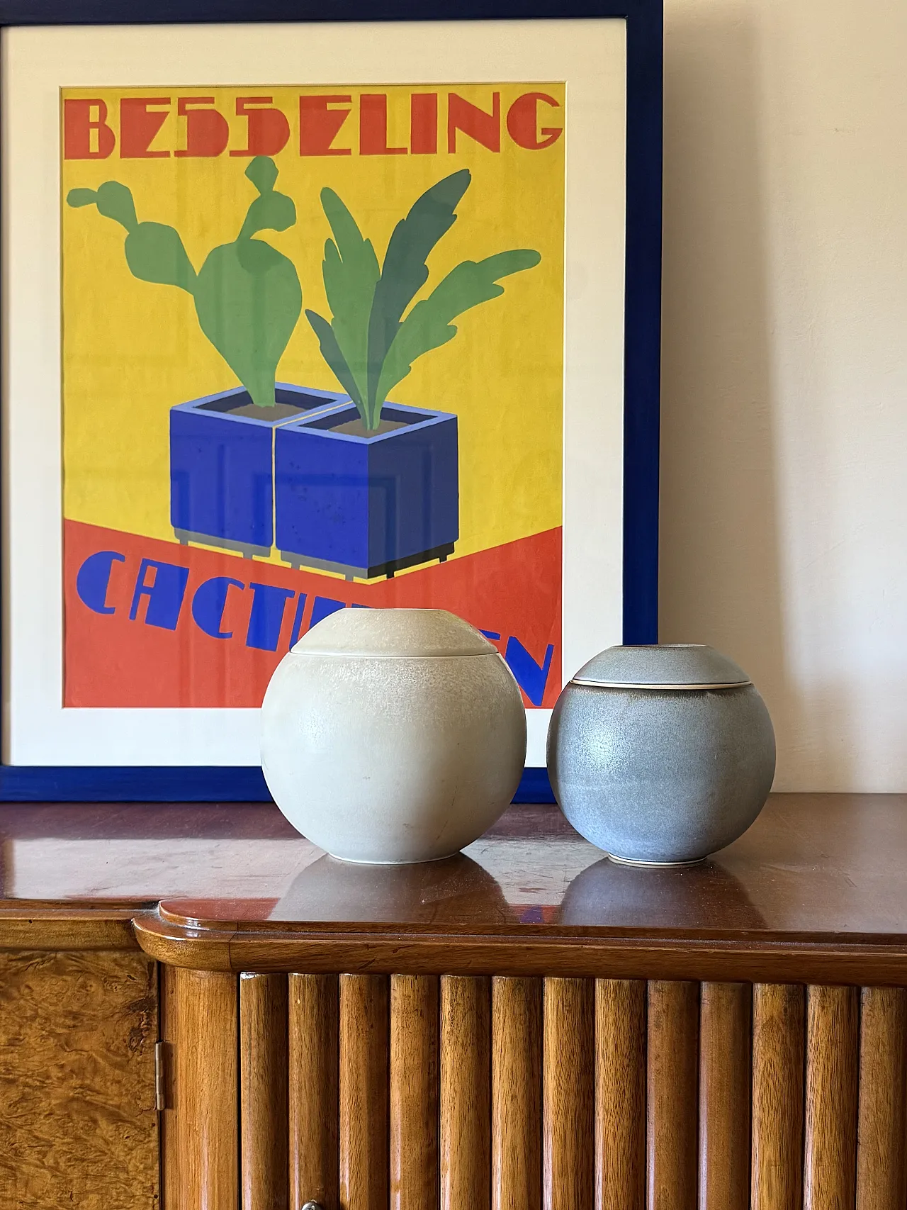 Pair of Mid-century Modern stoneware vases by Franco Bucci, 1960 5