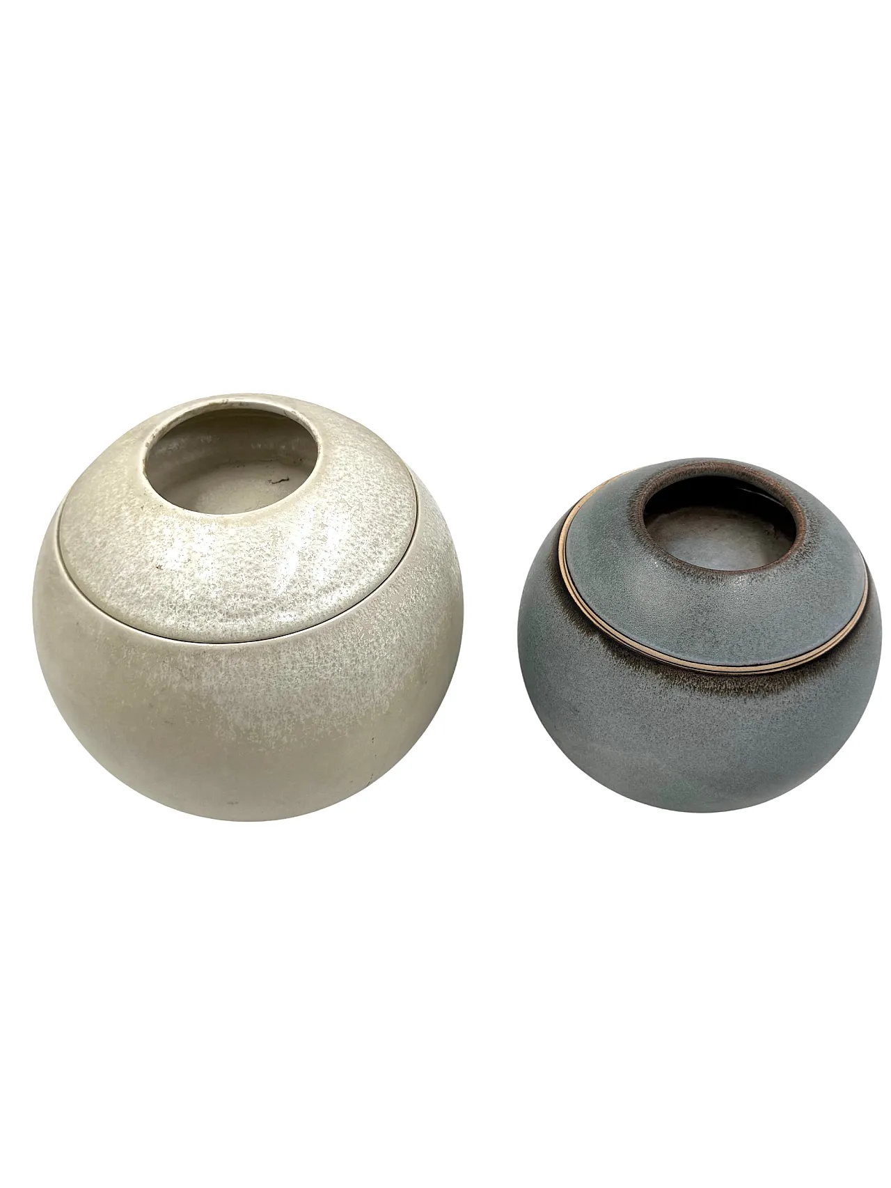 Pair of Mid-century Modern stoneware vases by Franco Bucci, 1960 11