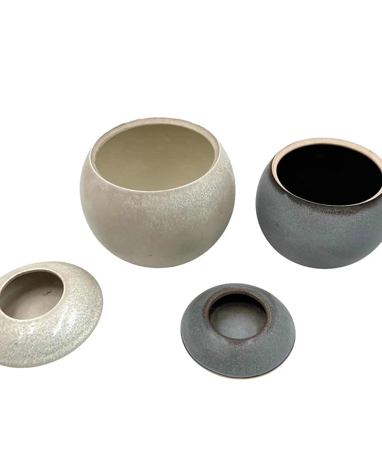 Pair of Mid-century Modern stoneware vases by Franco Bucci, 1960 12