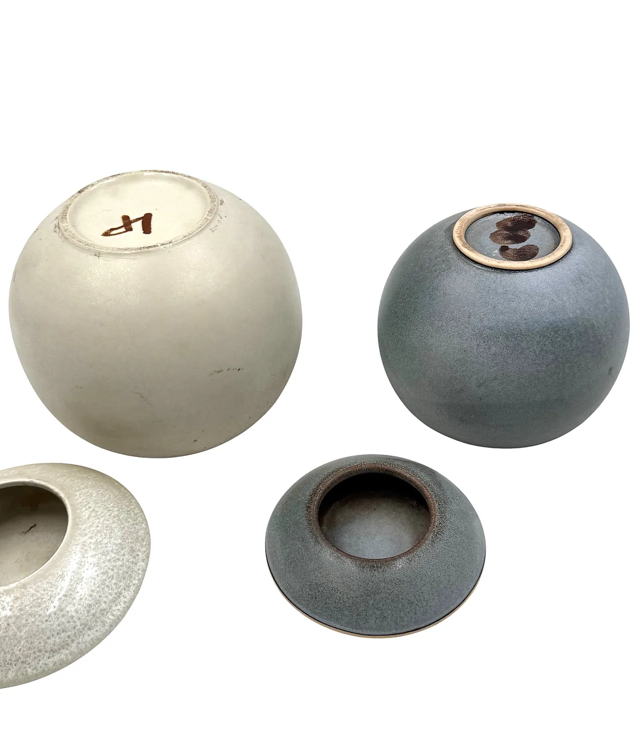 Pair of Mid-century Modern stoneware vases by Franco Bucci, 1960 13