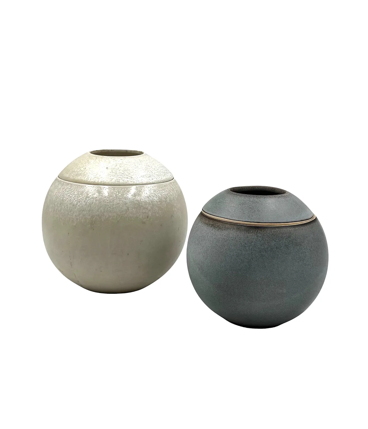Pair of Mid-century Modern stoneware vases by Franco Bucci, 1960 14