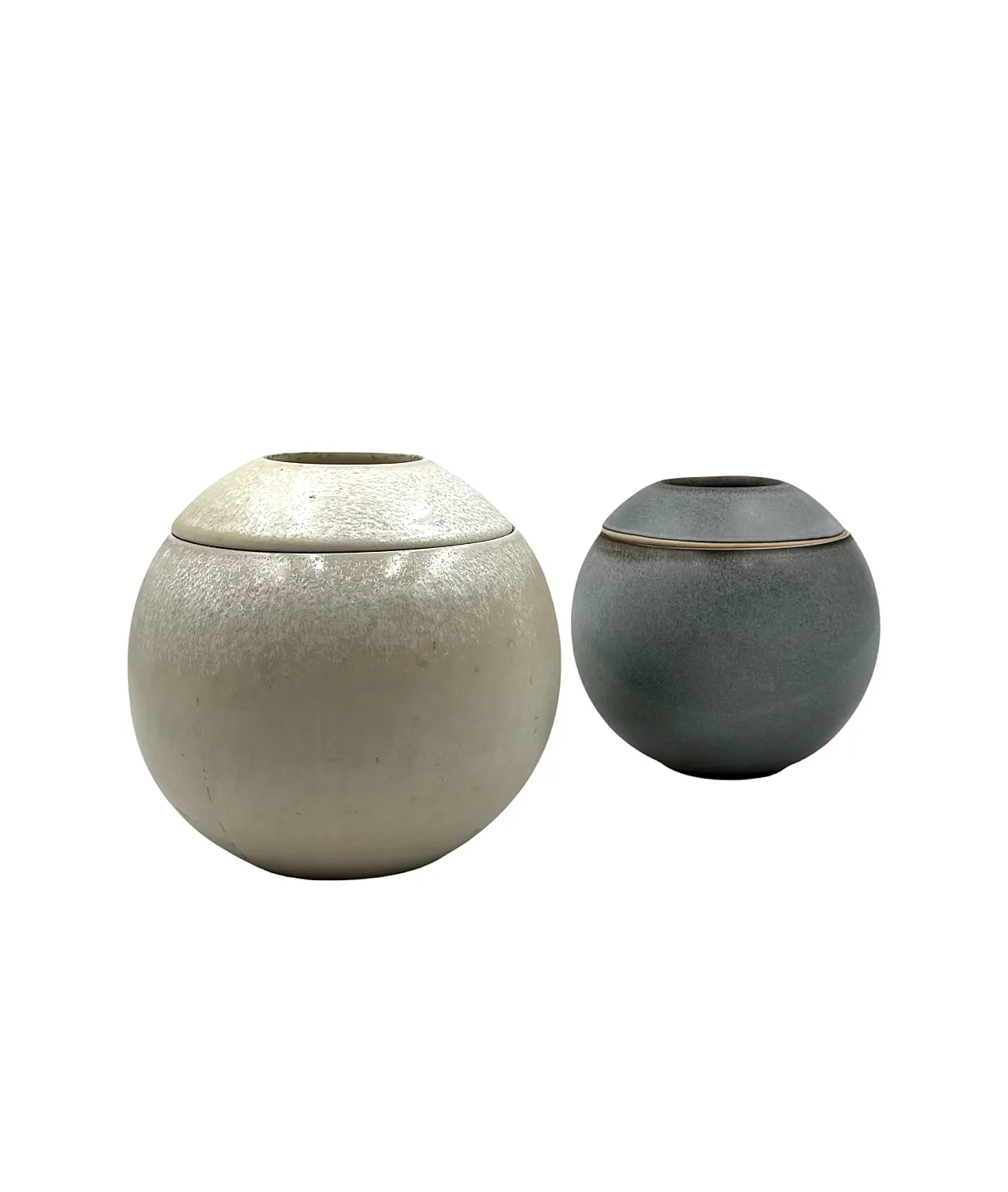 Pair of Mid-century Modern stoneware vases by Franco Bucci, 1960 16