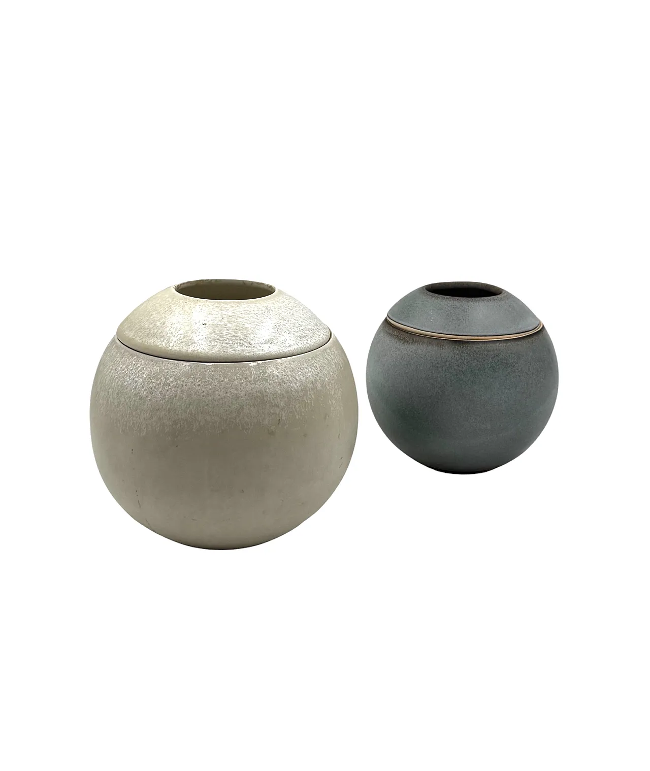 Pair of Mid-century Modern stoneware vases by Franco Bucci, 1960 17