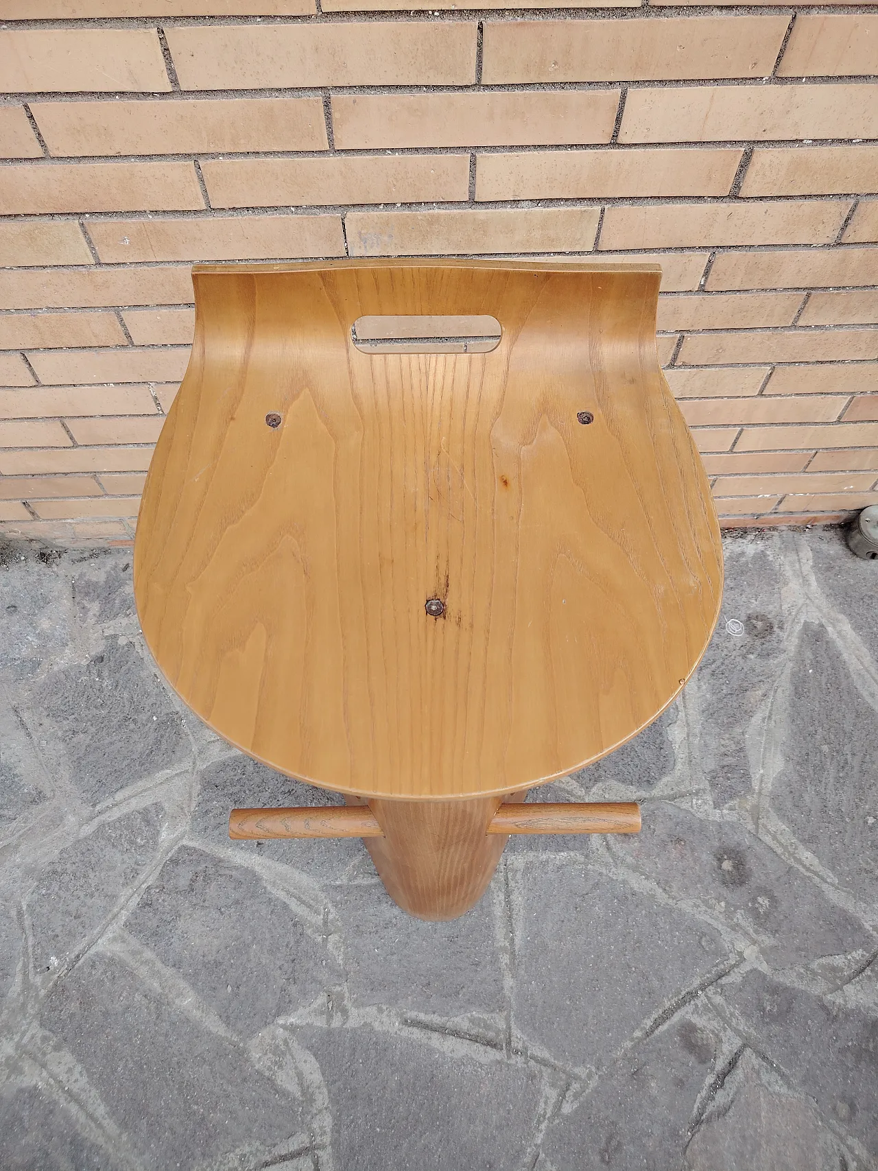 Giovanni Offredi rare wooden stool for MC Selvini 3