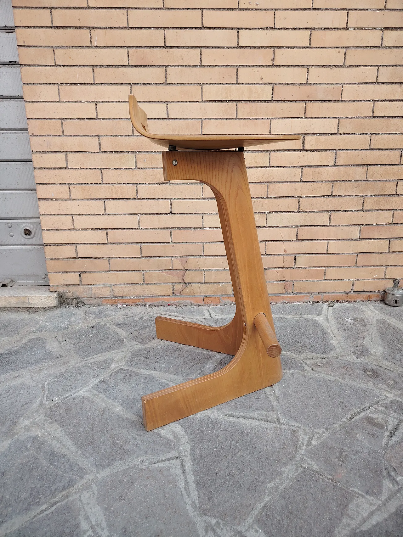 Giovanni Offredi rare wooden stool for MC Selvini 7