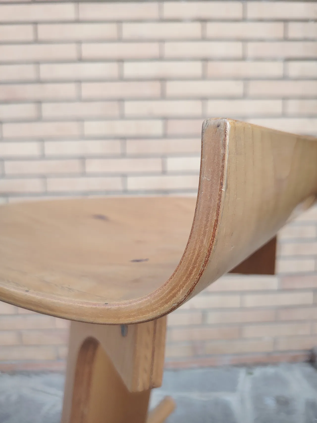 Giovanni Offredi rare wooden stool for MC Selvini 11