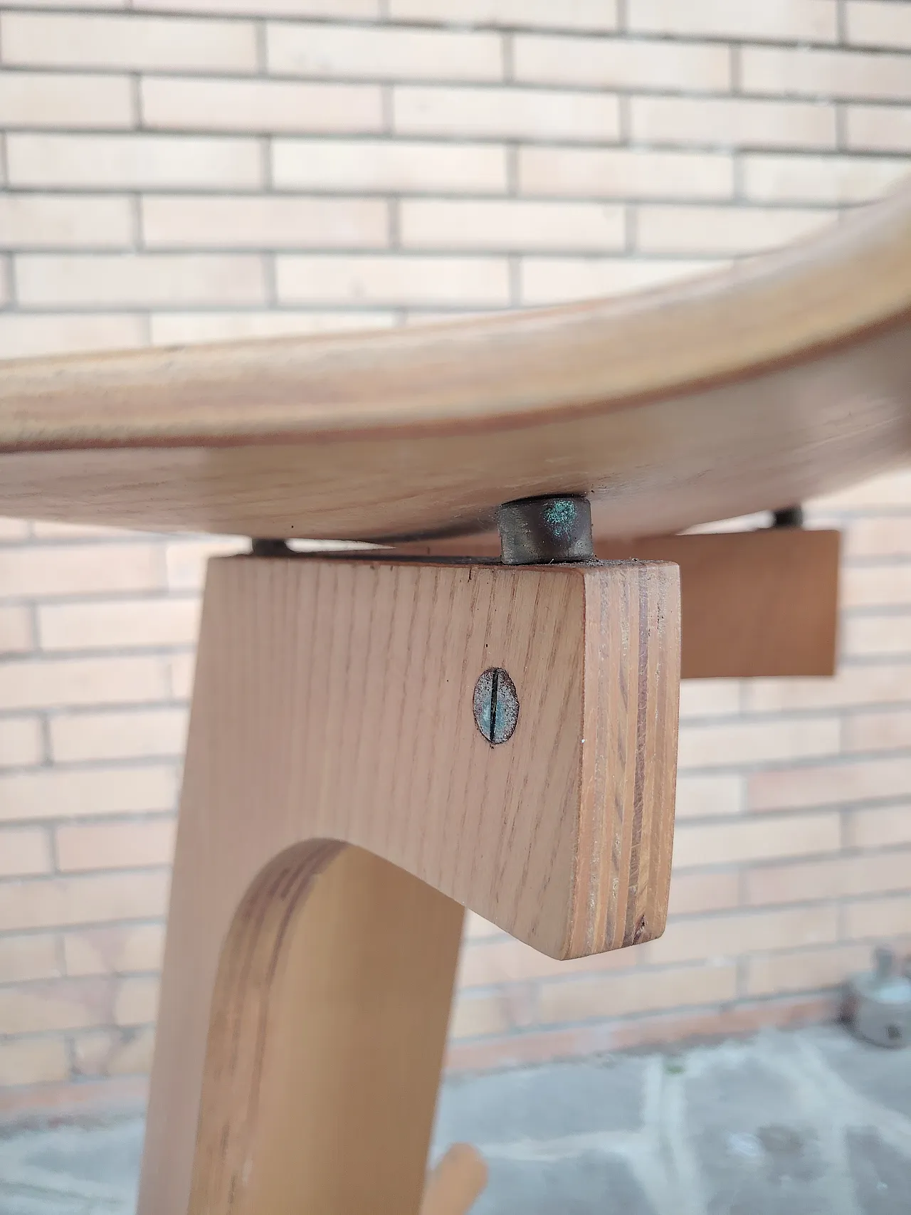 Giovanni Offredi rare wooden stool for MC Selvini 12