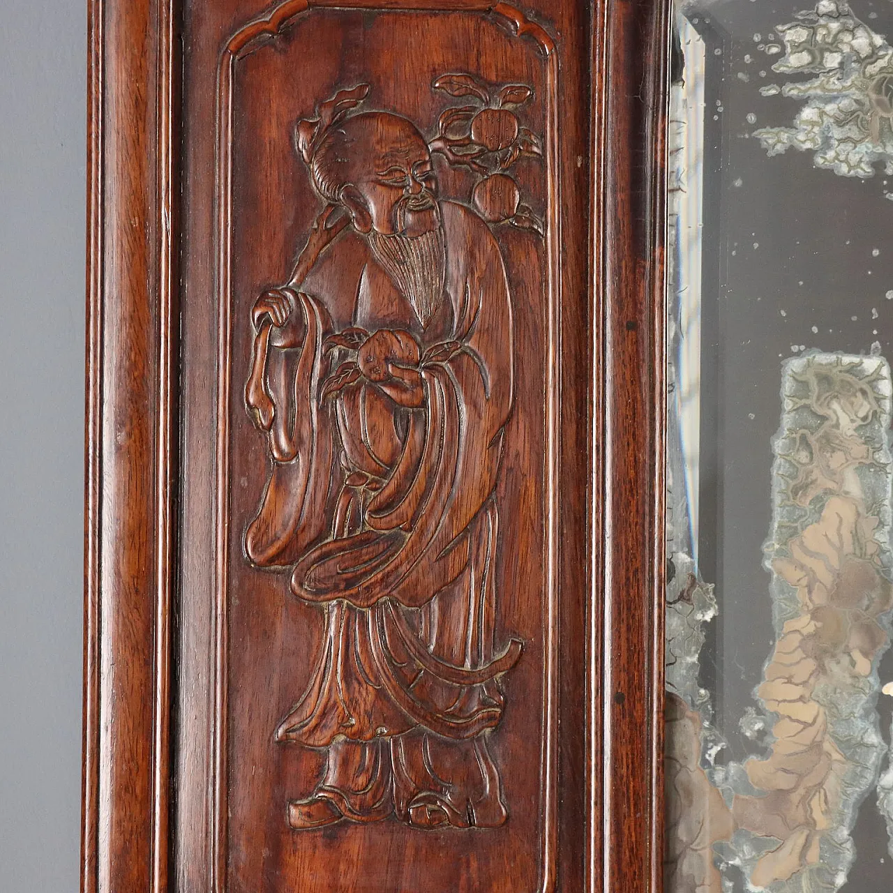 Specchiera Chinoiserie in legno esotico, '800 5