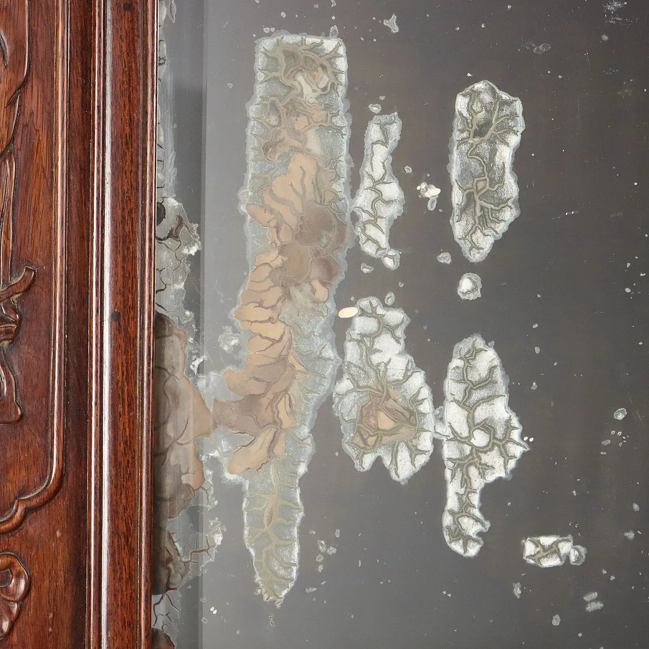 Specchiera Chinoiserie in legno esotico, '800 7