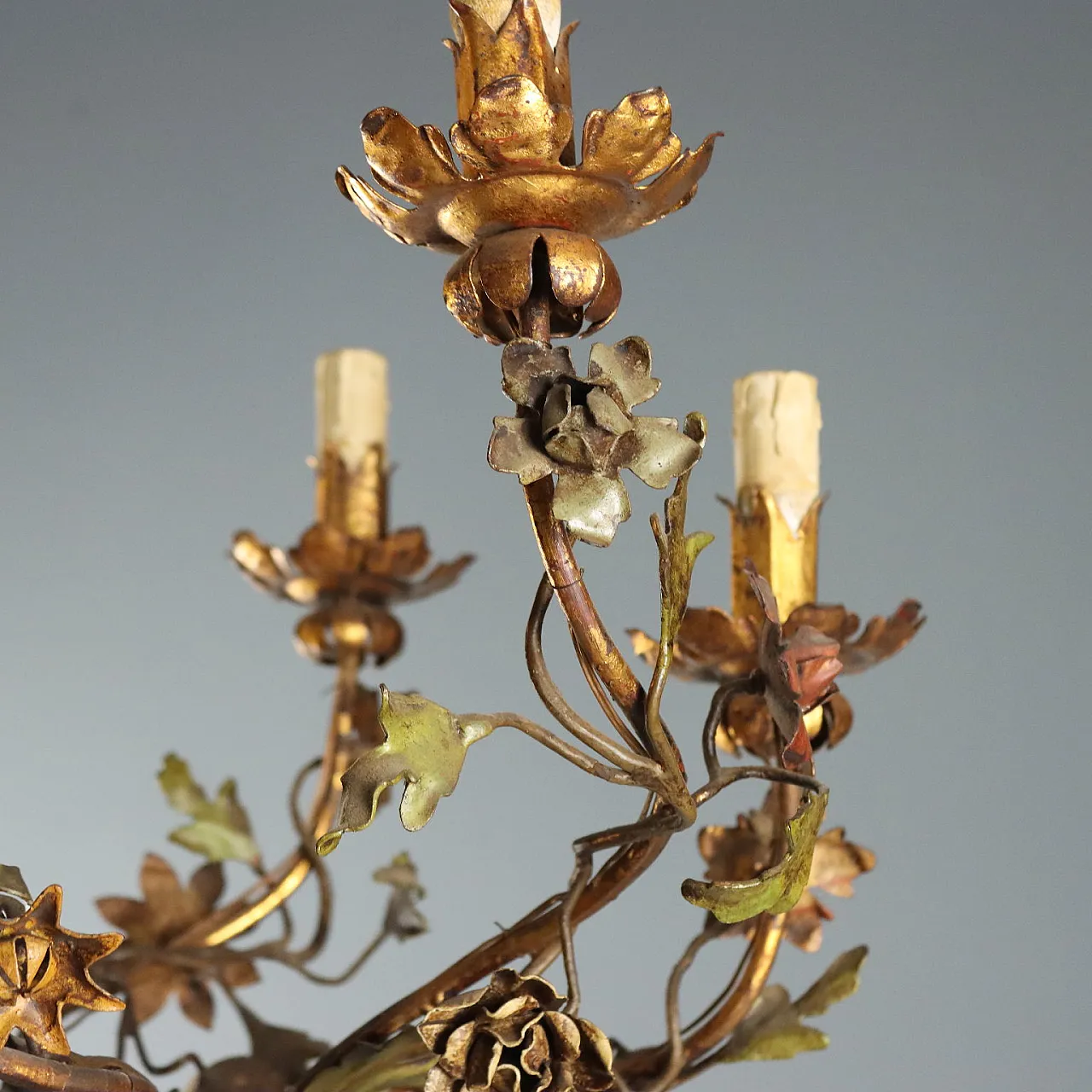Carved and gilded wooden torch holders, 19th century 5