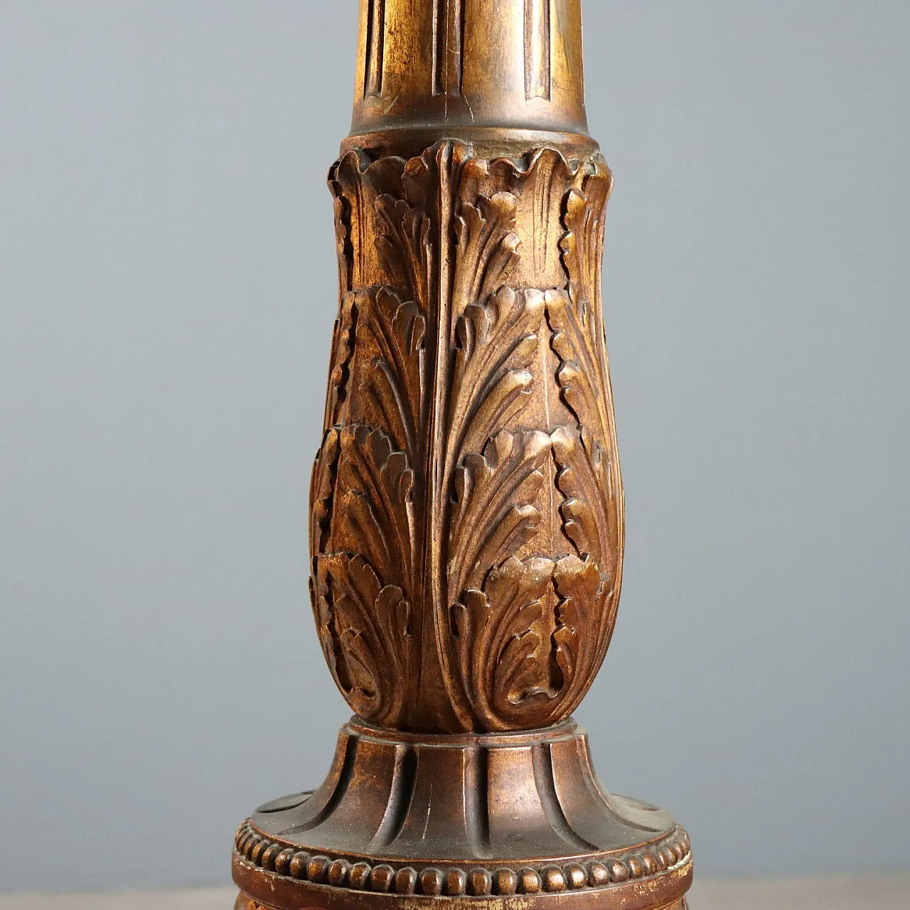 Carved and gilded wooden torch holders, 19th century 9