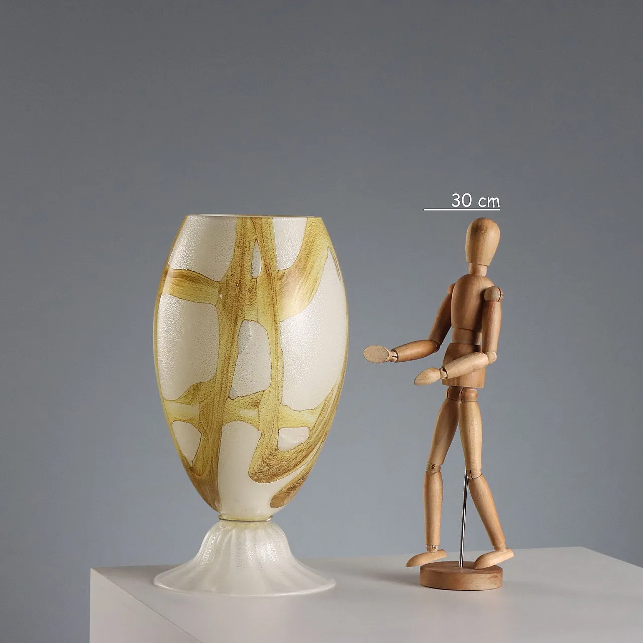 Vaso in vetro di Murano, metà '900 2