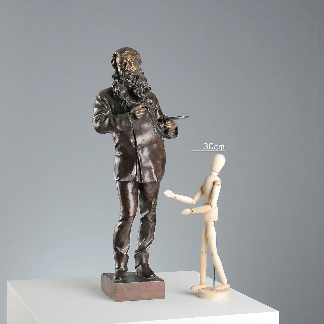 The Painter Meissonier, by Vincenzo Gemito, Chiurazzi Foundry, 20th c. 2
