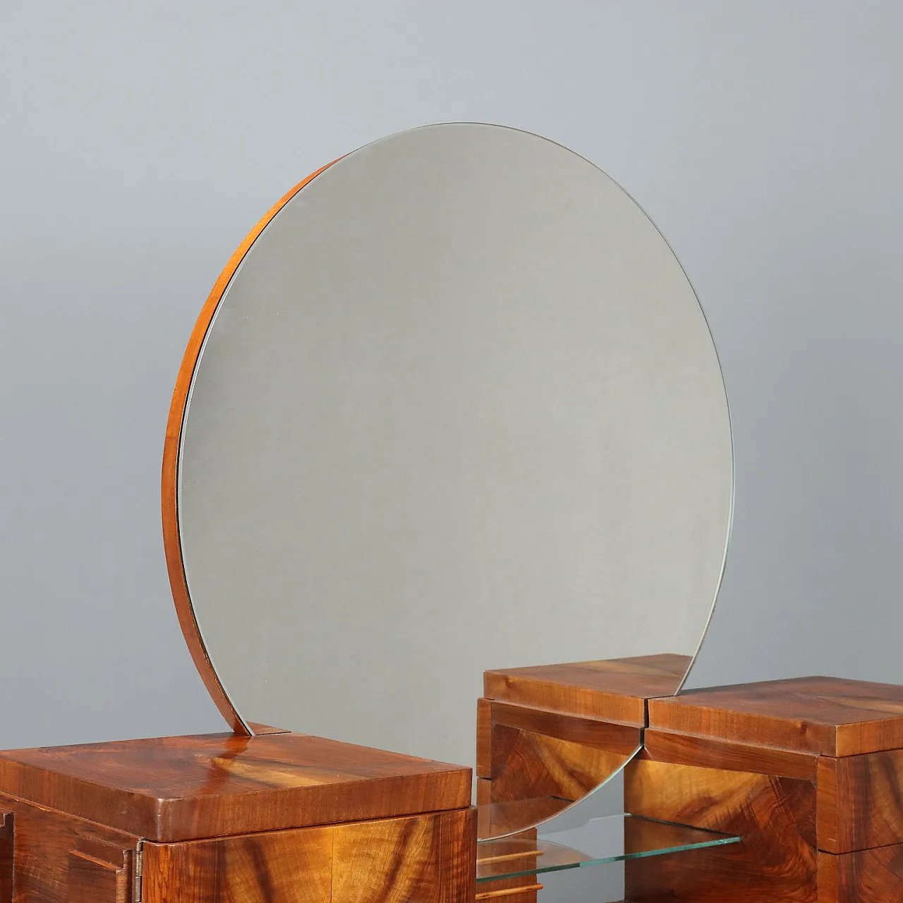 Art Deco toilet veneered in walnut pedule, 20th century 4